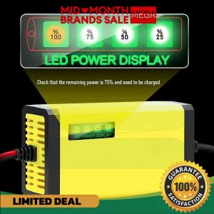 Motorcycle & Car 12V Smart Charger – Pulse Repair LCD Clip-On Universal Fit