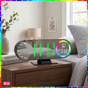 Large Display LED Desk Clock with Digital Alarm and USB Power Modern Electronic Clock for All Ages