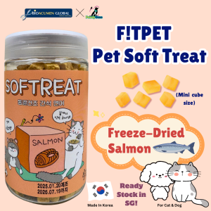 FitPet Soft Treat Freeze-Dried Salmon (Mini size cubes) For Cats and Dogs (SG Official Seller)