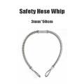 20Inch Stainless Steel Whip Check Hose Safety Cable Anti-Collapsible Anti-Dropping Safety Hose. 