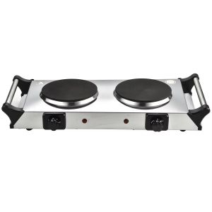 HOTBAO Portable Handle Stainless Steel Double Solid Hot Plate 2500W