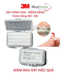 Sáp 3M - Chính Hãng Mỹ - Sáp Giảm Đau Rát Trong Niềng Răng Chỉnh Nha - Sáp Nha Khoa Sáp Giảm Đau