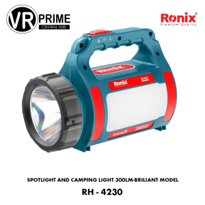 Ronix ® by VR prime - Spotlight and Camping 300 Lumen LED Flashlight (code: RH-4230)