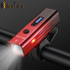 [Bside Tool Store] Smart Light Sensing Bicycle Cycling Headlight Aluminum Alloy Bike Safety Light USB Type C Charging Power Display for Mountain Road Bike