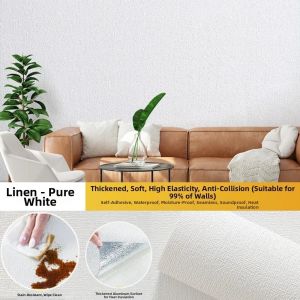 FFBH 50x300cm Self-adhesive Wall Stickers Thick Waterproof Heat Insulation Wallpaper Moisture-proof Removable Insulated Wall Covering 2B5Z7