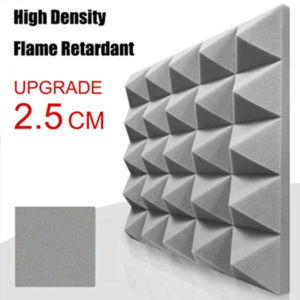 【COD】12PCS DIY Soundproofing Silencer  Acoustic Foam Panel Sound Insulation Sound Absorption Sponge Studio foam sound insulation wallboard Sound-absorbing recording studio piano KTV tile wedge-shaped soundproof wall panel