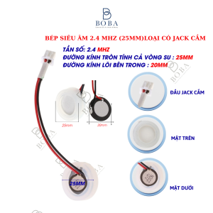 (HCM) Bép Siêu Âm Đầu Phun Máy Xông Tinh Dầu Phun Sương Khuếch Tán Hương Thơm Béc Jack 2.4mhz(25mm) - bobashop.vn