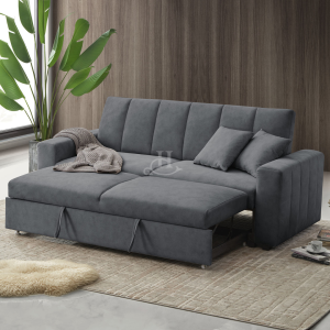 [FREE INSTALLATION] I HOME GRACE Luxury Sofa Bed Adjustable Multifunction Easy Clean Fabric FREE 2 Pillow