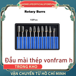(Thanh lý lỗ) ⚡10 cái Vonfram Thép mài Đầu Carbide Mũi khoan Bộ Kim cương Bit Công cụ khắc gỗ Công cụ quay Mini Bit Bộ Khắc gốc Bộ 【10 cái】