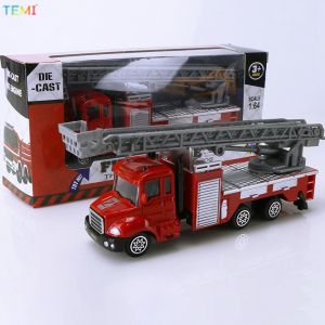 TEMI Mini Alloy Fire Engineering Vehicle Toys Model Fun Toy Simulation Children Kids Gift