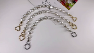 Purse Chain Bead Extenders Bag Strap Extenders Imitation Pearl Purse Chain Strap with Buckles for Handbag Purse Bags