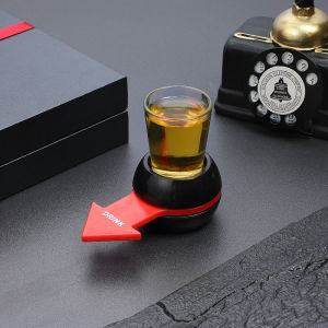 Trò chơi uống rượu Roulette Spinner với ly thủy tinh loại nhỏ-đồ chơi tiệc tùng thú vị cho quán bar và bạn bè tụ tập