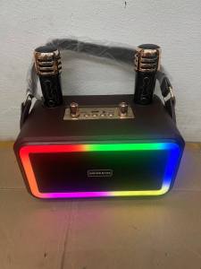 ลำโพงบลูทูธ บุหนังรุ่นM3201+ ลำโพงเสียงดีwireless speakerลําโพงซับวูฟเฟอร์บลูทูธไร้สาย แบบพกพา พร้อมไมรโคโฟคาราโอเกะ2ตัว