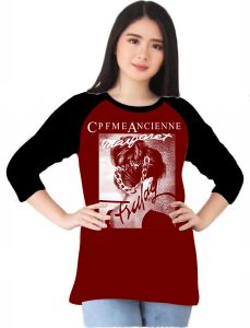 Kaos Atasan Wanita sablon Margaret / Kaos raglan Wanita Lengan 3\4/ Kaos Cewek/ Kaos Oblong/ Baju Kaos Tshirt/ Tshirt wanita/ Tshirt cewek/ Baju Wanita