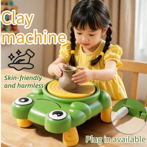 Kids Home Art Pottery Artist Studio Spin Clay Pottery Wheel Game Craft Kit DIY Educational Toy for Kids
