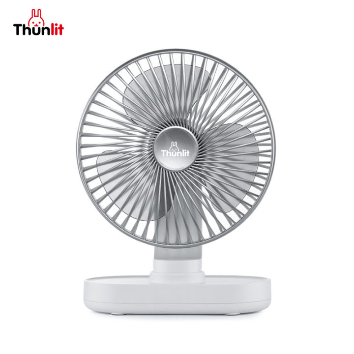 Quạt điện để bàn Thunlit xoay đầu tự động 5000mAh có thể sạc lại 4 tốc ...