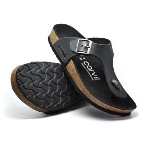 PROMO Sandal Pria Carvil kulit Terbar / Sandal Kulit Pria / Sandal Jepit Pria / Sandal Kulit