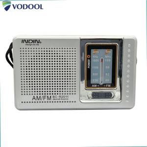 VODOOL HiFi Music Player Radio Dual Band AM FM Pocket Pointer Radio Telescopic Antenna Battery Powered 3.5mm Jack Built-in Speaker