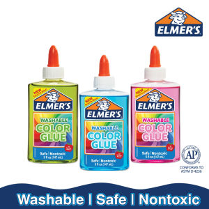 Elmer’s Transparent Color Glue [Pink Green & Blue – Bundle of 3]