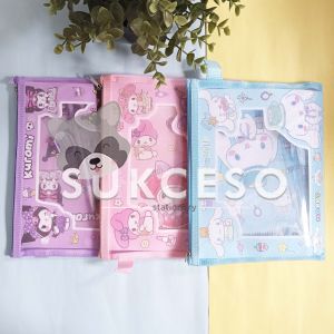 Fancy Study Set Zipper Sanrio 6027 A5 / Paket Alat Tulis Kotak Pensil Jaring Ukuran Kwarto 6 In 1
