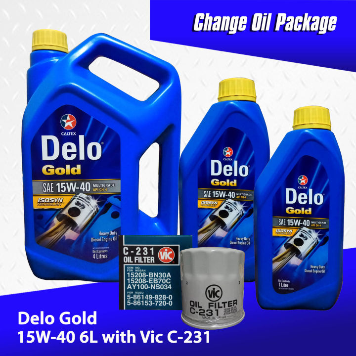 Caltex Delo Gold Multigrade Diesel Engine Oil SAE 15W-40 Oil Change ...