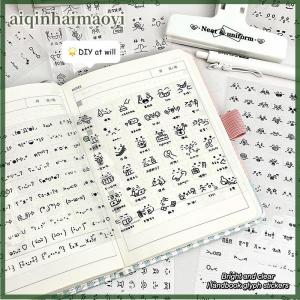 aiqinhaimaoyi Steve 2pcs Cute PET Transparent Emoticon Stickers Journal Decorative Stickers