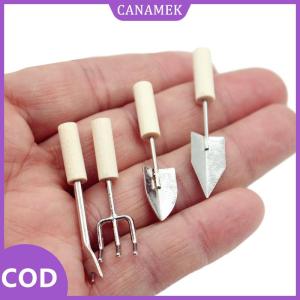 CANAMEK✨ 1:12 Nhà búp bê thu nhỏ dụng cụ làm vườn tưới nước có thể trang trại dụng cụ làm vườn Đặt ấm đun nước xẻng nĩa ngoài trời sân mô hình trang trí đồ chơi