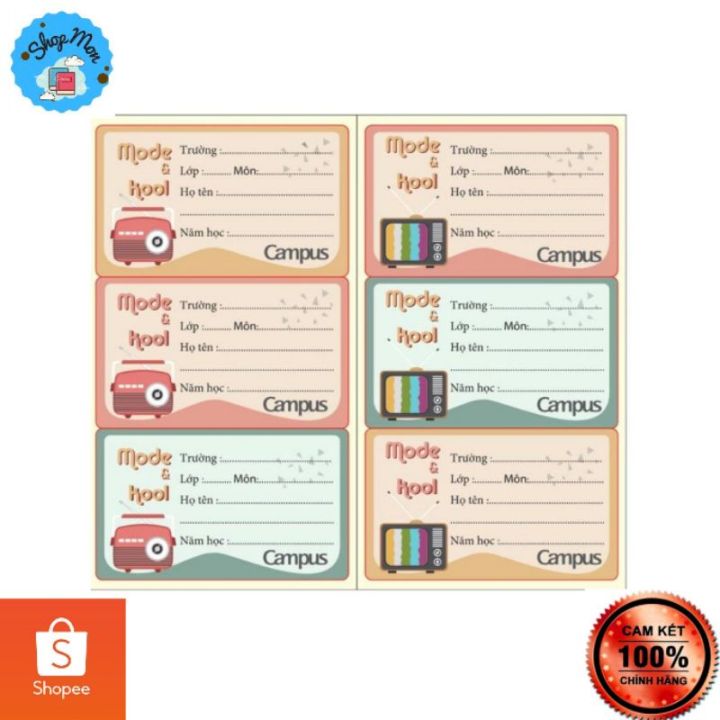 Nhãn vở Mode & Kool CAMPUS 💗Cưng xỉu💗 | Lazada.vn