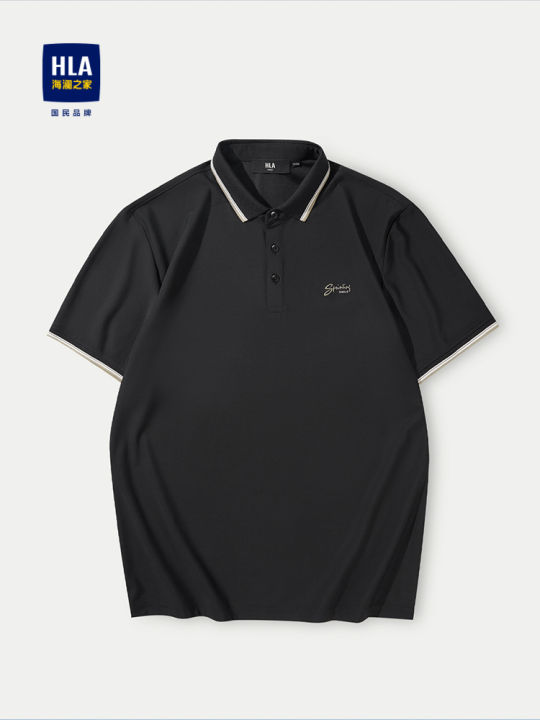HLA/%20Hailan%20house%20SPRINTING%20SMILE%20series%20POLO%20shirt%2023%20spring%20and%20summer%20new%20moisture%20wicking%20short-sleeved%20men%20-%20Image%205