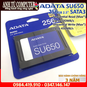 Ổ CỨNG SSD ADATA SU650 256GB 2.5″ Sata III