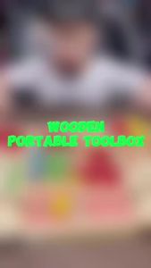 Hntob 43pcs Wooden Portable Tool DIY Tools Toys Kids Educational Toy Boy Kit Early Puzzle