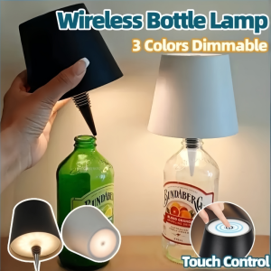 Wireless Bottle Lights 3 Color Dimmable Touch Control LED Table Lamp Creative Wine Bottle Lamp