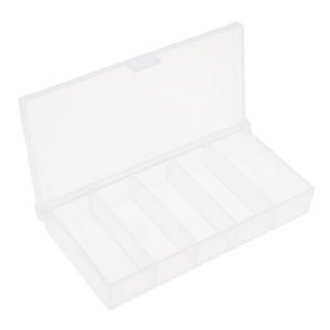 NEXTYOO Trong suốt Hộp đựng dụng cụ câu cá Nhựa Mini Hộp đựng mồi câu cá và móc nối Kho chứa mồi câu 5 Lưới Hộp đựng hạt câu cá và phụ kiện nối Câu cá