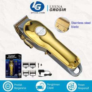 ALAT CUKUR RAMBUT KEMEI KM 1987 ALL METAL GOLD / HAIR CLIPPER CHARGER BARBERSHOP