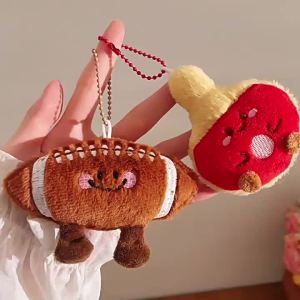 World Cup plush toy keychain cute football backpack pendant sports-themed small toy small gift