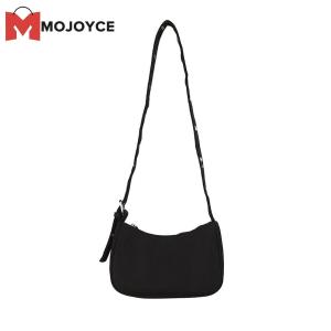 MOJOYCE Women Fashion Nylon Shoulder Bag Street Zipper Purses Travel Shopping Messenger Underarm Handbag