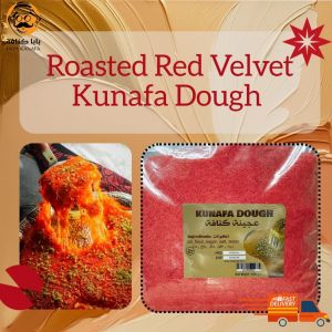 Roasted Kunafa Dough Red Velvet Roasted dough 500g Panggang Berwarna Makanan Ringan - Food
