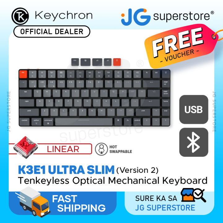 Keychron K3 (V2) Ultra-Slim Low Profile Wired / Wireless Bluetooth