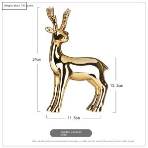 Pajangan Rusa Nordic Statue Deer Sculpture Resin Reindeer Ornament Photo Props