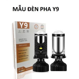 Đèn pha LED Y9S Plus 65W lắp xe máy ô tô bi cầu bản cải tiến có trợ pha LAZE siêu sáng hàng víp xem video phụ kiện xe máy
