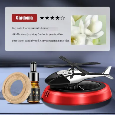 Air Freshener Solar Powered Rotating Aromatherapy Wooden Fragrance Perfume Diffuser Car Interior Decorative Alloy+ABS