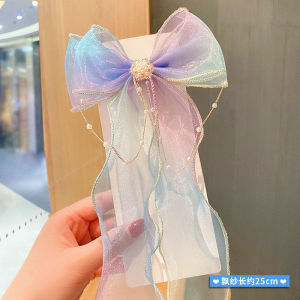 Ribbon Bow Hair Clip ✨ 长飘带蝴蝶结发夹 Klip Rambut Kanak-Kanak Perempuan Aksesori Rambut Reben Panjang Comel Children Kids Girl Princess Hair Pin Hair Accessories