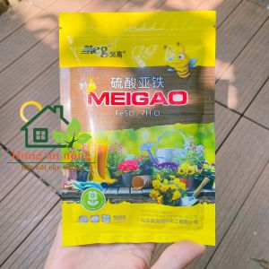 phân bón hữu cơ Sunfat bổ sung chất sắt tăng diệp lục cho cây gói 100g dễ hòa tan trong nước - xem trong mô tả