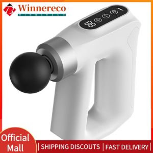 【winnereco】 Electric Small Handheld Massager Adjustable Gears & LCD Screen Portable Hand Massager for Back Neck Shoulders & Body