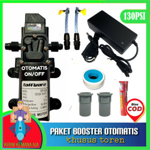 Paket Pompa Booster Otomatis Khusus Toren - Pompa DP538 6LPM 130PSI Bonus Sealtape dan Lem Pralon