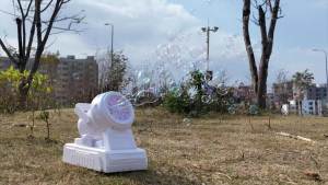 SHCKE Automatic Bubble Machine 10 Holes Bubble BlowerPlug in or Battery Operated Portable Bubble Maker20000 Big Bubbles Per Minute Bubbles for Outdoor Wedding Birthday Easter Party