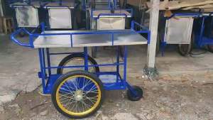 17 นิ้ว รถเข็นขายของ ขายหมูปิ้ง ขายกับข้าว ล้อใหญ่