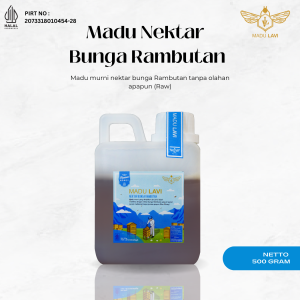 Madu Lavi Nektar bunga rambutan 500gram Real Honey bee