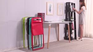 LZD  Portable Folding Chair Nordic Home Balcony Simple Office Plastic Backrest Leisure Chair Dormitory Dining Chair Writing Chair