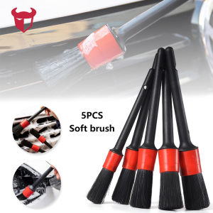 GLADIATOR 5PCS Car Detailing Brushes Set Car Wash Slit Brush Clean Seat Detail Brush for Cleaning Car Interior Exterior